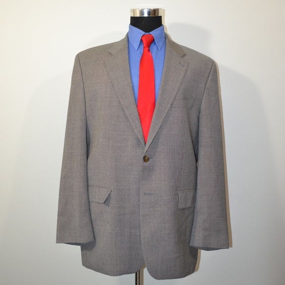 Ralph Lauren 44L Sport Coat Blazer Suit Jacket Gra - Picture 1 of 8
